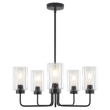 Chandelier Iron Glass 5-Light