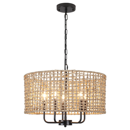 Chandelier Seagrass Rope 5-Light