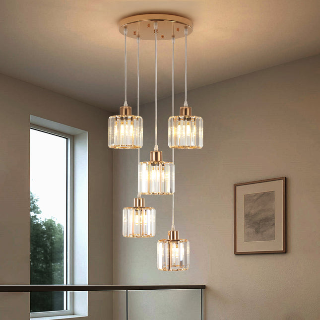 Pendant Light Crystal 5 Light