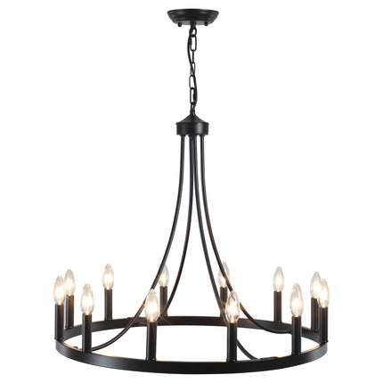 Chandelier Wagon Wheel 12-Light