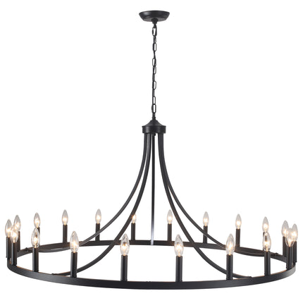 Chandelier Wagon Wheel 20-Light