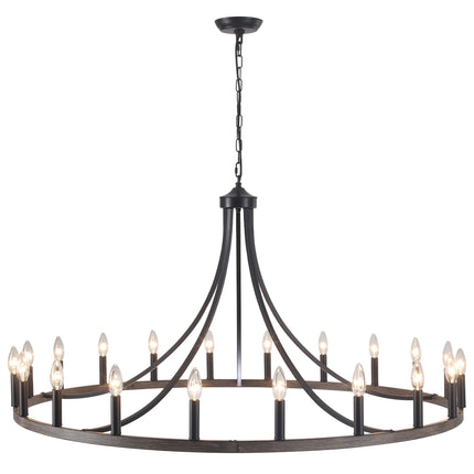 Chandelier Wagon Wheel 20-Light