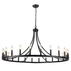 Chandelier Wagon Wheel 24-Light