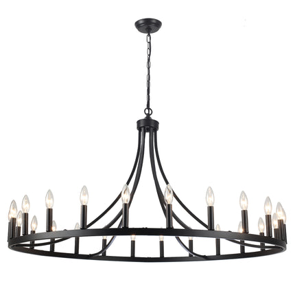 Chandelier Wagon Wheel 24-Light