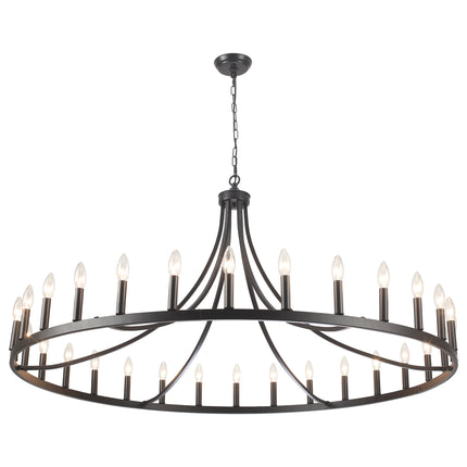 Chandelier Wagon Wheel 30-Light