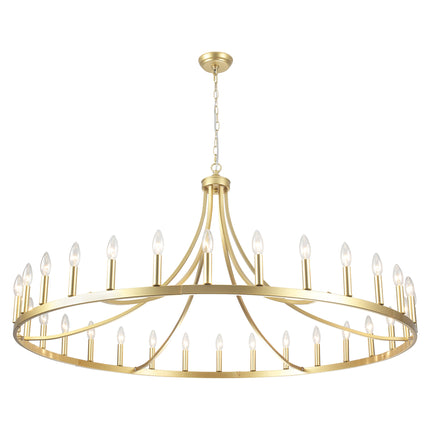 Chandelier Wagon Wheel 30-Light