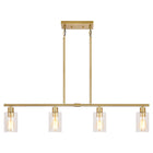 Island Pendant Light Glass Shade 4-Light