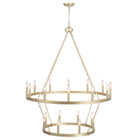 Chandelier Candle Wagon Wheel 12+8-Light