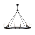 Chandelier Candle Wagon Wheel 16-Light