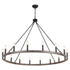 Chandelier Candle Wagon Wheel 16-Light