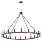 Chandelier Candle Wagon Wheel 20-Light