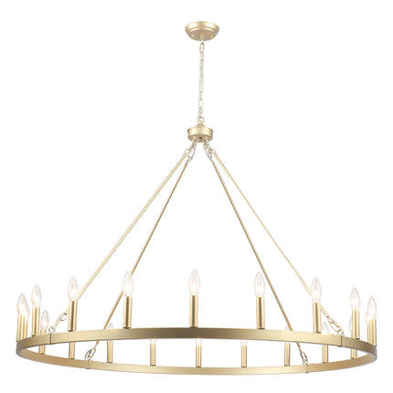 Chandelier Candle Wagon Wheel 20-Light