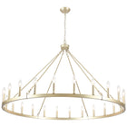 Chandelier Candle Wagon Wheel 24-Light