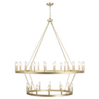 Chandelier Candle Wagon Wheel 24+12-Light