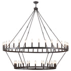 Chandelier Candle Wagon Wheel 36+18-Light
