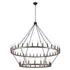 Chandelier Candle Wagon Wheel 36+18-Light