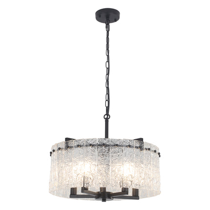 Chandelier Glass Drum 5-Light