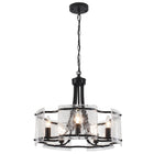 Chandelier Glass Iron Candle 5-Light