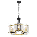 Chandelier Glass Iron Candle 5-Light