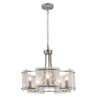 Chandelier Glass Iron Candle 5-Light