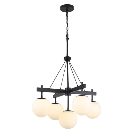 Chandelier Glass Spherical Shade 5-Light