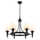 Chandelier Fabric Shade Wheel 6-Light