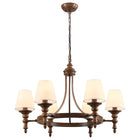 Chandelier Fabric Shade Wheel 6-Light