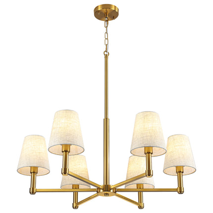 Chandelier Fabric Candle 6-Light
