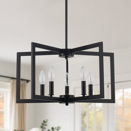 Chandelier Iron Geometric 5-Light