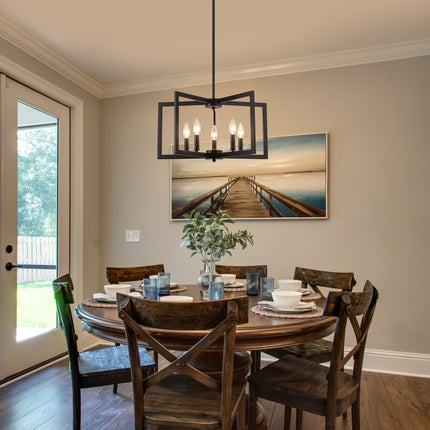 Chandelier Iron Geometric 5-Light