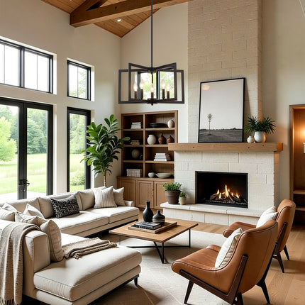 Chandelier Iron Geometric 5-Light