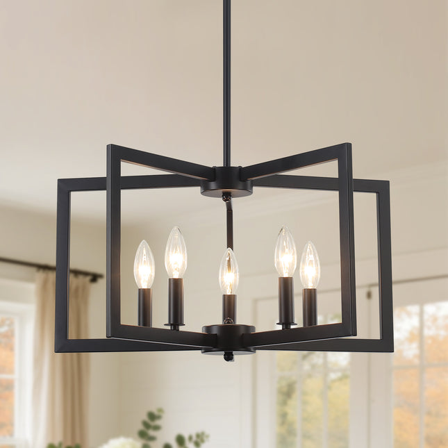 Chandelier Iron Geometric 5-Light