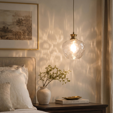 Pendant Light Rippled Glass Shade