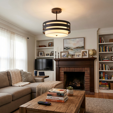 Ceiling Light Modern Fabric 3-Light