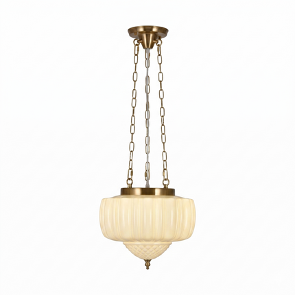 4-Light Black & Milk Glass Chandelier Light