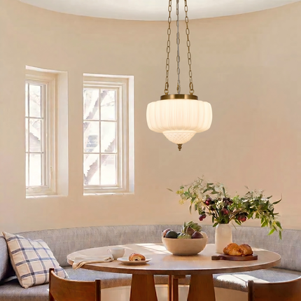 4-Light Black & Milk Glass Chandelier Light