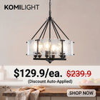6-Light Matte Black Textured Glass Drum Chandelier