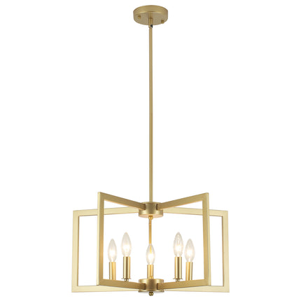 Chandelier Iron Geometric 5-Light