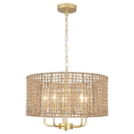 Chandelier Seagrass Rope 5-Light