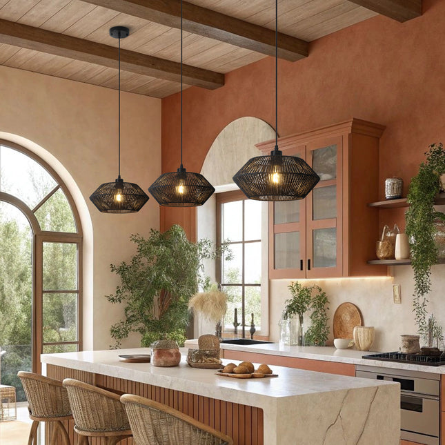 Pendant Light Paper Rattan Shade