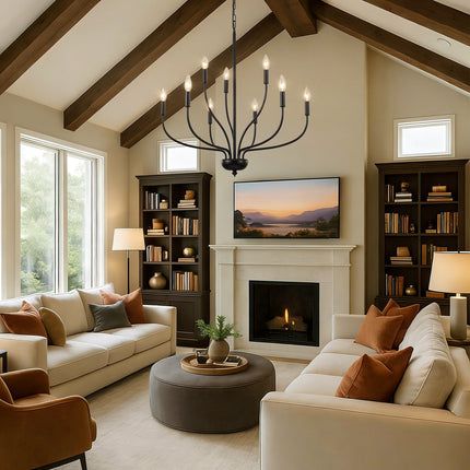 Chandelier Two-Tier Candle 9-Light