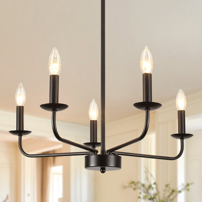 Chandelier Iron Candle 5-Light