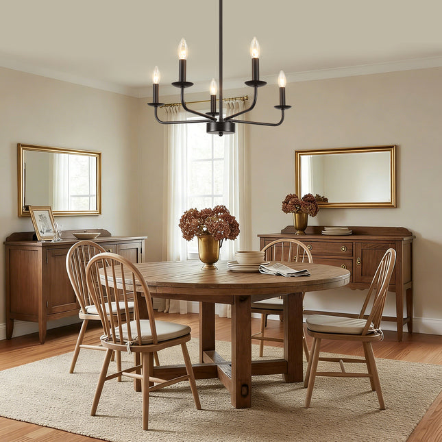 Chandelier Iron Candle 5-Light