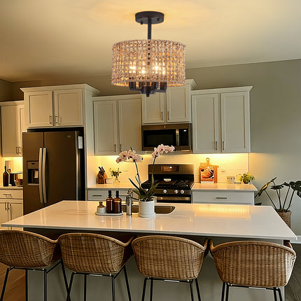 Ceiling Light Seagrass Rope 4-Light