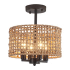 Ceiling Light Seagrass Rope 4-Light