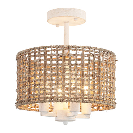 Ceiling Light Seagrass Rope 4-Light