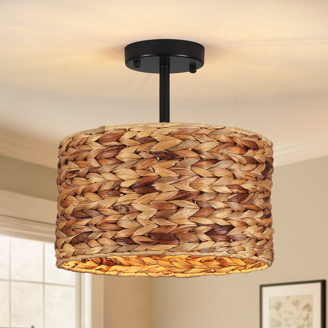 Ceiling Light Water Hyacinth Shade