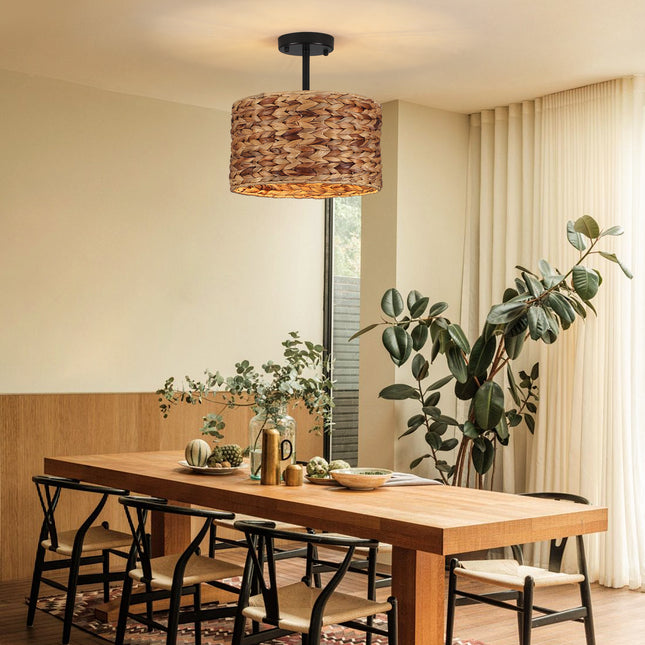 Ceiling Light Water Hyacinth Shade