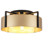 Modern Matte Black 4-Light Flush Mount