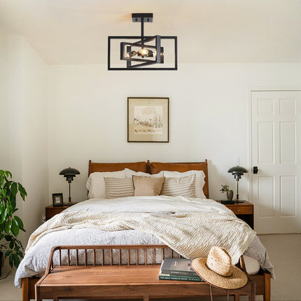 Ceiling Light Geometric Frame 3-Light